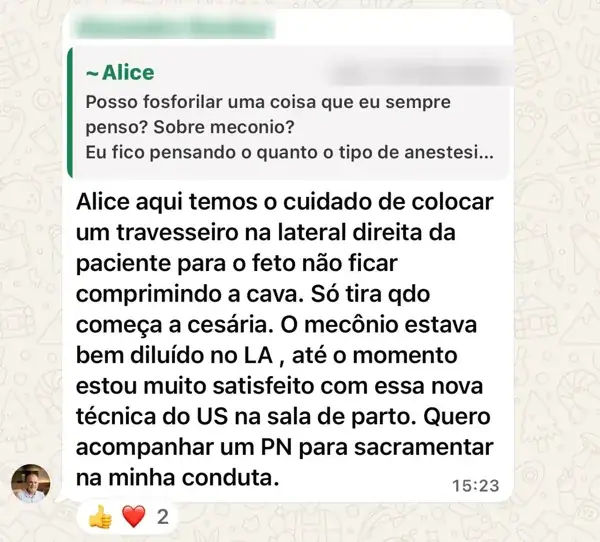 Depoimento de médico participante da imersão